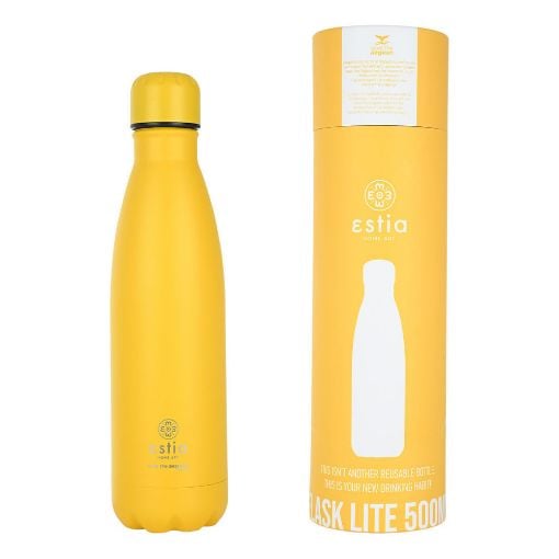 Εικόνα της Μπουκάλι Θερμός Estia Flask Lite Save The Aegean 500ml Pineapple Yellow 01-18078
