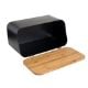 Εικόνα της Ψωμιέρα Estia Bamboo Essentials Μεταλλική Με Καπάκι 34.5x19x17cm Μαύρη 01-12861
