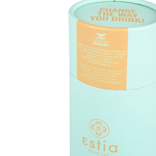 Εικόνα της Μπουκάλι Θερμός Estia Flask Lite Save The Aegean 500ml Bermuda Green 01-18023