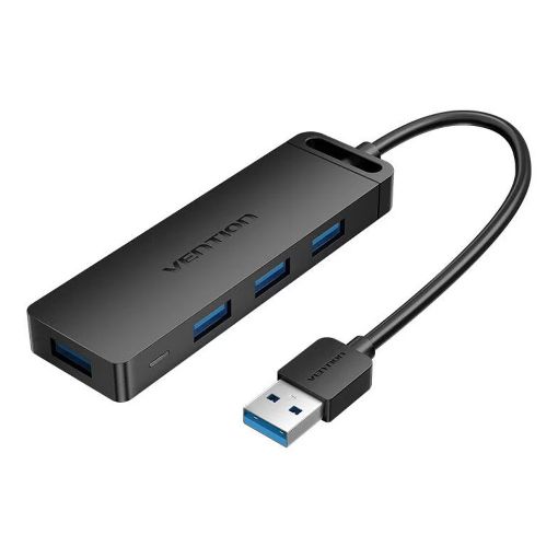 Εικόνα της USB Hub Vention 4-Port USB 3.0 Black (0.15m) CHLBB