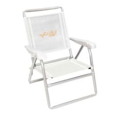 Εικόνα της Καρέκλα Παραλίας Αλουμινίου myResort Ενισχυμένη με Μπράτσα & Ψηλή Πλάτη King Size 2x1 Λευκη 141-9075-8