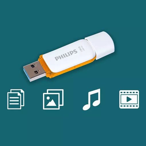 Εικόνα της Philips Snow 128GB USB 3.0 White/Sunrise Orange FM12FD75B/00