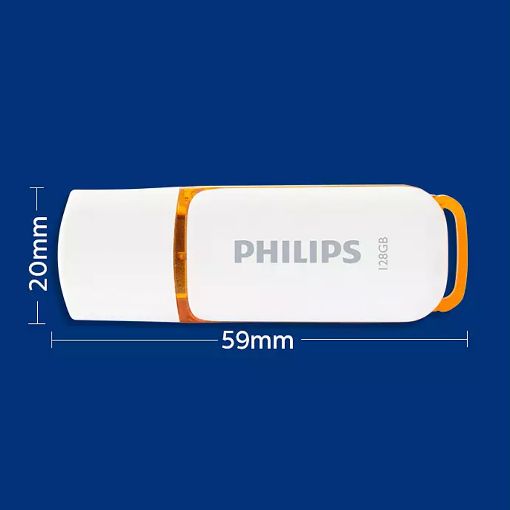 Εικόνα της Philips Snow 128GB USB 2.0 White/Sunrise Orange FM12FD70B/00