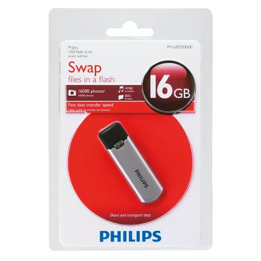 Εικόνα της Philips Swap 16GB USB 2.0 Silver FM16FD00B/00