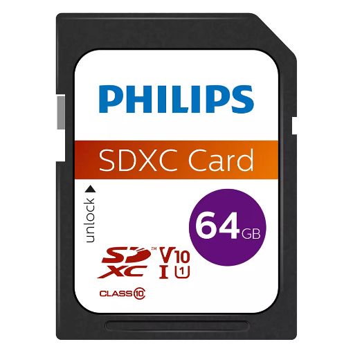 Εικόνα της Κάρτα Μνήμης SDHC Philips 64GB Class 10 UHS-I U1 V10 FM64SD55B/00