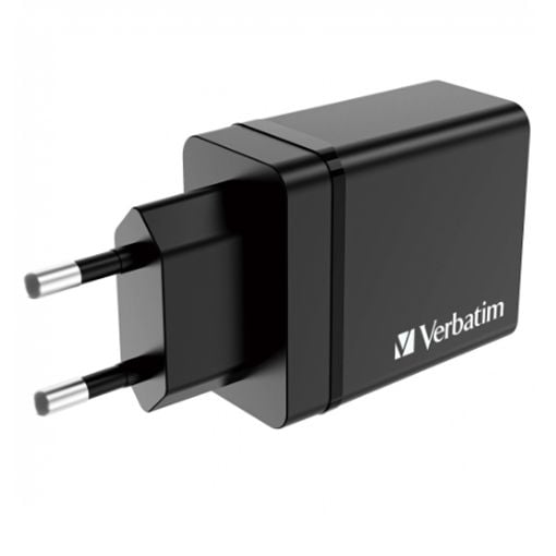 Εικόνα της Φορτιστής Verbatim 4-in-1 3x USB-A & 1x USB-C PD 30W Black 49700