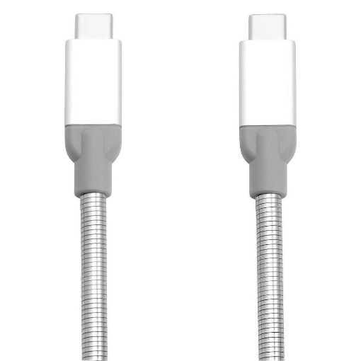 Εικόνα της Καλώδιο Verbatim USB-C to USB-C USB 3.1 Gen2 30cm Stainless Steel 48867