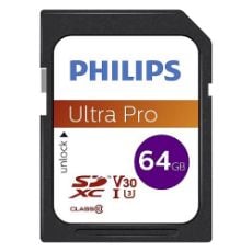 Εικόνα της Κάρτα Μνήμης SDXC Philips Ultra Pro 64GB Class 10 UHS-I U3 V30 FM64SD65B/00